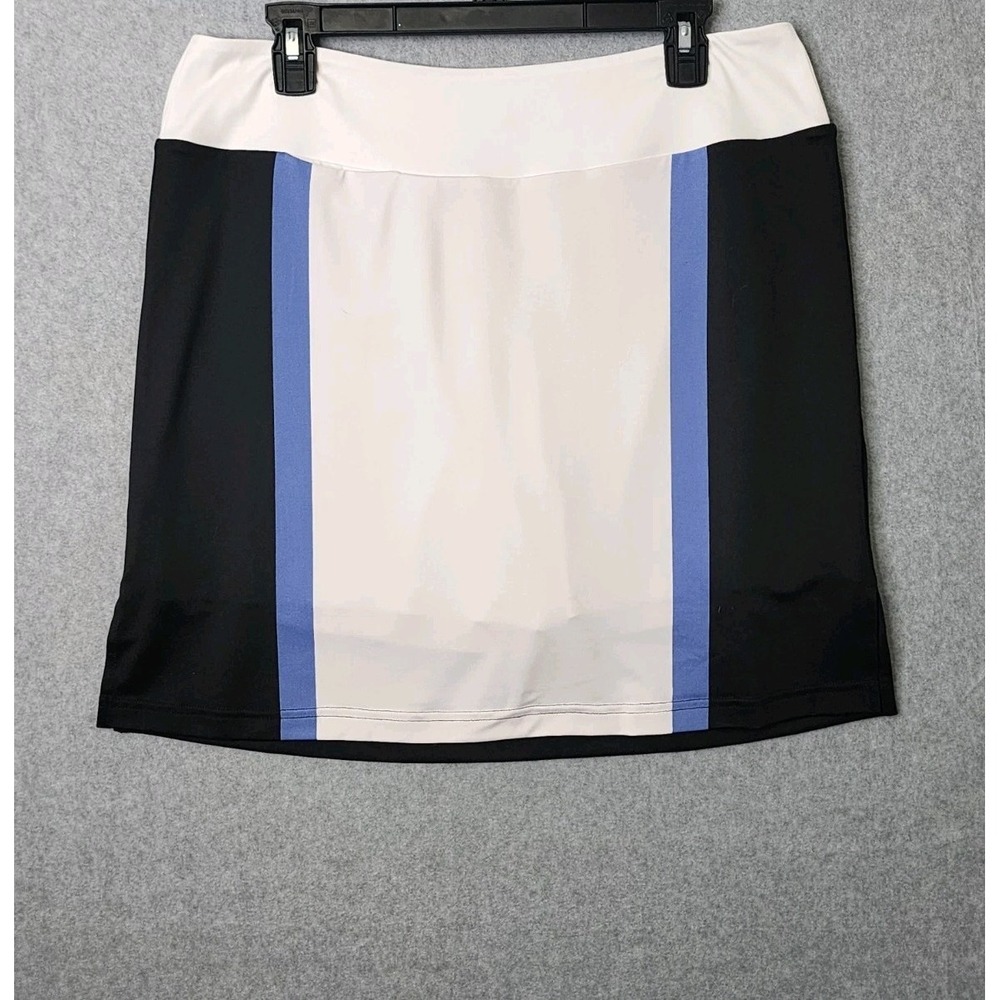 GOLFTINI Stability‎ Long Golf Skort Pull-On A-line Size Medium Blue WhiteStriped